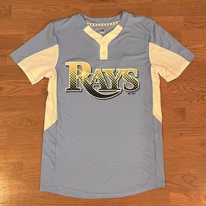 Majestic MLB Premier Eagle Tampa Bay Rays Blue Baseball Jersey
